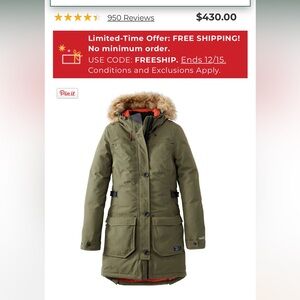 LL bean main jacket in EUC/